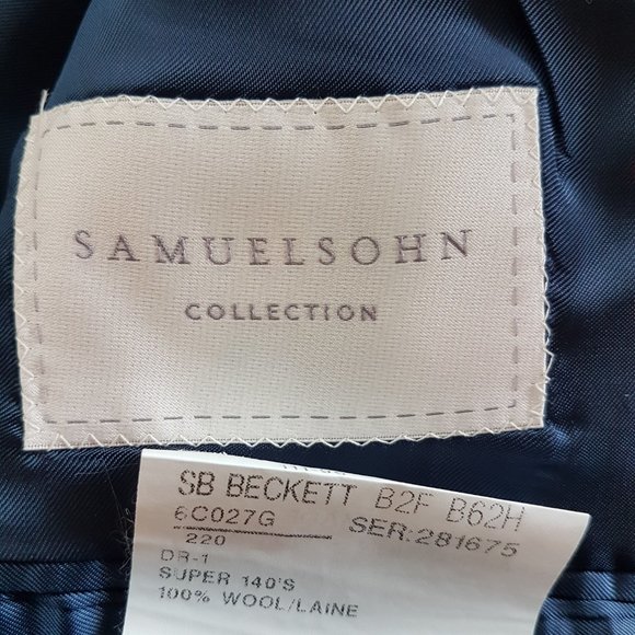 Samuelsohn -Men's Suits - 44 Reg - $525 Each - Picture 12 of 12
